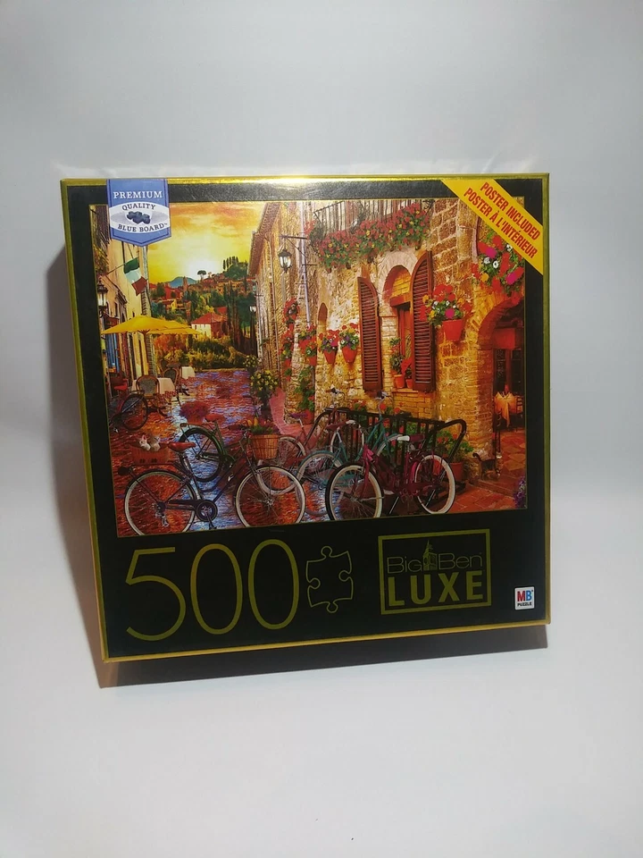 Big Ben Luxe Biking in Tuscany 500 PC Jigsaw Puzzle Florence Italy Village 24x18