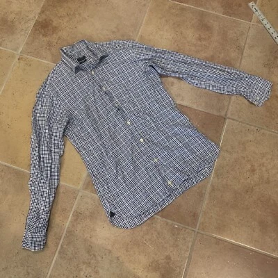 Z ZEGNA Mens Multicolor Check Pattern  BUTTON Dress SHIRT SIZE Small - Image 1 of 4