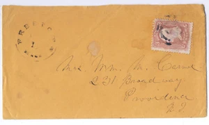 Cubierta de correo EE. UU. C1862 #65 Freetown Massachusetts a Providence Rhode Island - Imagen 1 de 3