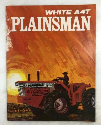 White A4T PLAINSMAN Farm MINNEAPOLIS MOLINE TRACTOR Brochure Vintage Advertising - Image 1 of 4
