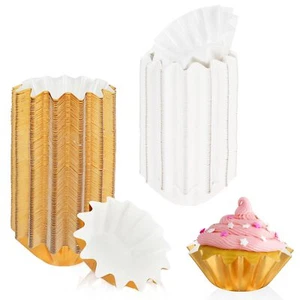 200 PCS Baking Cups Cupcake Liner Flared Brioche Standard Muffin Wrappers Gre... - Picture 1 of 7