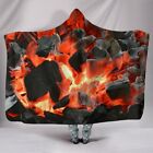 Cozy Barbecue Charcoals Plush Hooded - Sherpa And Microfiber Blanket With Hood