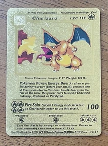 Pokemon Charizard 120HP Gold Foil Card 4/102 Textured - Picture 1 of 2