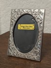 Vintage Oil of Ulay Promotional Silver Plate Photo Frame | Ornate Floral Vanity