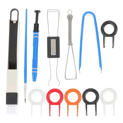 1 Set Keyboard Key Cap Puller IC Chip Picker Cleaning Brush Lubricating Pen - Image 1 of 4