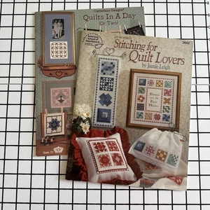 2 Leaflets - Quilts In A Day (or Two) & Stitching For Quilt Lovers Cross Stitch - Picture 1 of 13