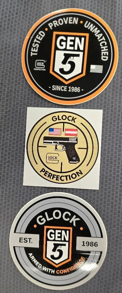 Glock GEN 5 Stickers & Tested- Proven - Unmatched &Glock Perfection  NEW - RARE - Image 1 of 1