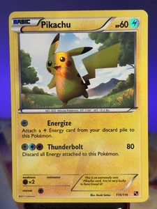 Pikachu 115/114 Black & White Base Set Secret Rare Holo Pokemon Card LP - Picture 1 of 10