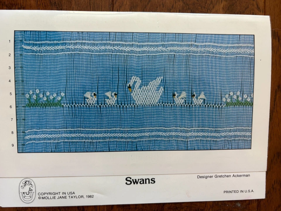 Swans Smocking Plate Mollie Jane Taylor 1982 Foto 1 de 1