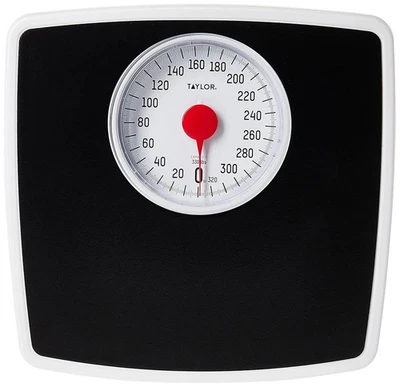 Básculas analógicas sin batería para peso corporal, capacidad 330 lb, fáciles de leer negras Foto 1 de 4