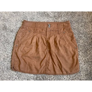 Falda PrAna para mujer talla 6 Lizbeth Sutra mezcla de cáñamo bolsillos aire libre atlética - Imagen 1 de 8