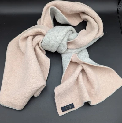 Rachel Roy Womens Pink Light Gray Reversible Scarf Shawl 66" x 13" So Soft!! - Image 1 of 4