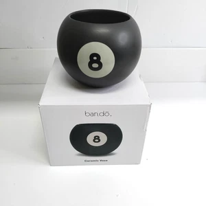 ban.do Bando 8 Palline Vaso Portapenne 5" Decorazione Scrivania Ceramica Nera "Il momento è adesso" - Foto 1 di 19