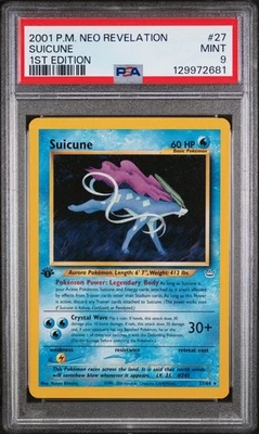 2001 POKEMON NEO REVELATION 1ST ED #27 SUICUNE PSA 9 - Image 1 of 2