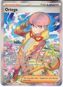 Ortega - 219/197 Pokemon SV03: Obsidian Flames Holo Ultra Rare NM - Picture 1 of 2