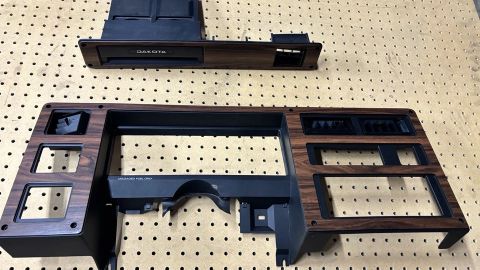 1987-1996 Dodge Dakota Cluster Dash Bezel Trim Panel Cup Holder Wood OEM 6635 - Image 1 of 4