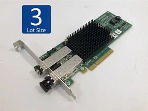 Lot of 3 697890-001 HP 82E 8GB DUAL-PORT PCI-E 2 Port FC-HBA AJ763A LPE12002 LB - Picture 1 of 3