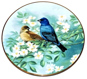 W.S. George A Treasury Of Songbirds Plate Sapphire Dawn - Picture 1 of 2