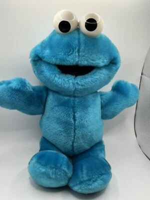 复古 1996 年 Tyco 芝麻街 Tickle Me COOKIE MONSTER 长毛绒 仅适用于零件 — 第 1/4 张图片
