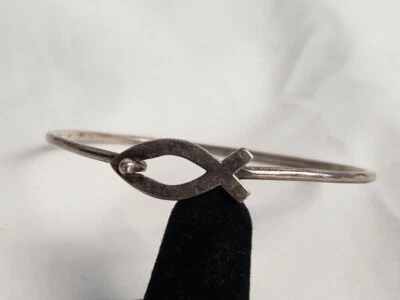 Brazalete Brazalete Gancho James Avery Ichthus Pez Plata Esterlina Retirado Foto 1 de 4
