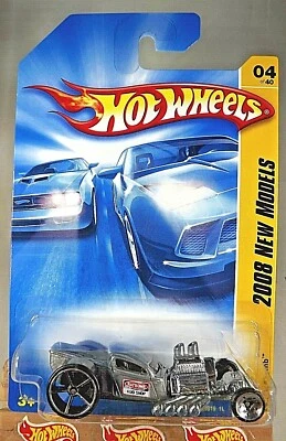 Hot Wheels #4 2008 nuevos modelos 4/40 RATBOMB variante gris con base sin pintar wOH5Sp Foto 1 de 4