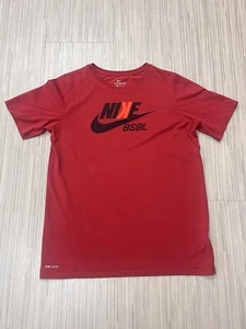 The Nike Tee Shirt XL Red Dri Fit Athletic Cut Short Sleeve Workout - Picture 1 of 5