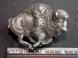 Vintage 1980 Bergamot Brass Works Bison / Buffalo Belt Buckle # Z-145 - Picture 1 of 7