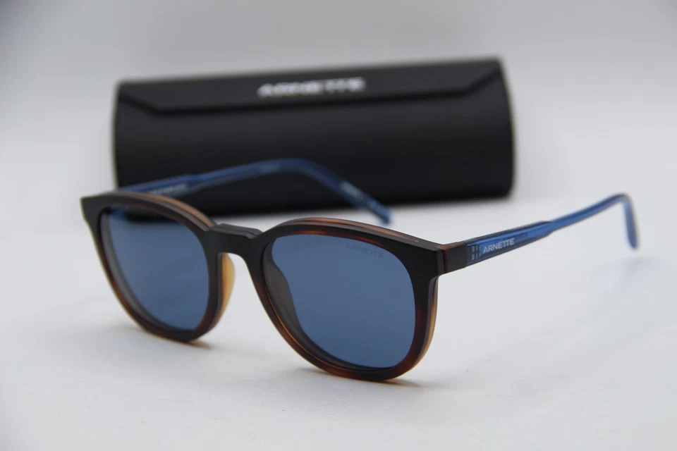 NEW ARNETTE MOMOS 4289-2774/1W HAVANA BLUE CLIP ON AUTHENTIC SUNGLASSES 53-21 - Image 1 of 4
