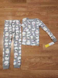 Kid's Winter Pajama Set, 2-Piece, Snowmen, Size 10 - Picture 1 of 2