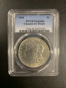 1900 PCGS Genuine Cleaned-AU. Detail Morgan Silver - Bild 1 von 2