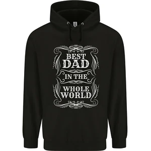 Best Dad in the Word Fathers Day Childrens Kids Hoodie - Picture 1 of 74