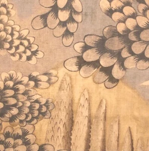 ZOFFANY Verdure Lead Blue Linen Remnant New - Picture 1 of 1