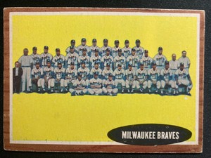 1962 topps #158 ⚾️ Milwaukee Braves EX-Better🔥