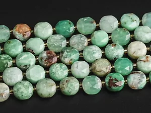 Cuentas sueltas moneda facetada AA de 8 mm crisoprasa verde natural/jade australiano - Imagen 1 de 3