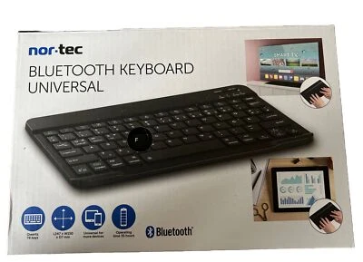 Wireless Bluetooth Tastatur kabellos Keyboard für PC Handy Tablet QWERTY - 78 - Bild 1 von 2