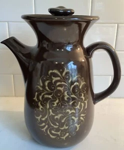 Vintage Franciscan Jamoca Large Coffee Pot With Lid 1970's Pattern - Picture 1 of 10