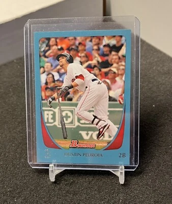 Dustin Pedroia 2011 Bowman card 26 Boston Red Sox Blue 248/500 - Image 1 of 2
