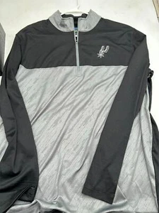 SAN ANTONIO SPURS LONG SLEEVE MENS PULLOVER SIZE XL TX3 COOL GRAY / BLACK - Picture 1 of 3