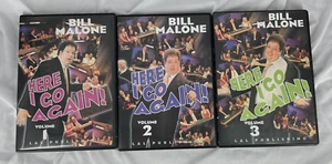 Bill Malone Here I Go Again 3 Volume Magic Set, 3 DVDs - Picture 1 of 13