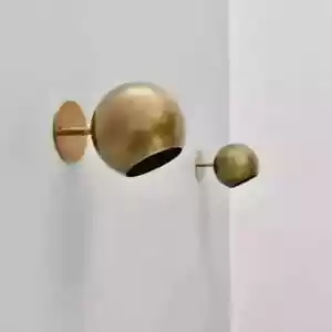 1950s mid century Pair Of Two Light Sconce Italian Brass wall fixture Sconces - Picture 1 of 4