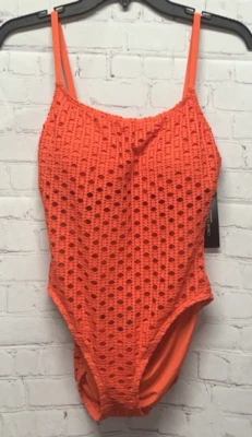 Traje de Baño Carmen Marc Valvo Talla 10 Crochet Una Pieza Caqui Nuevo Foto 1 de 4