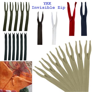 YKK Closed-ended Invisible Zips Metal Teeth Zipper for Clothing Handbags Jackets - Picture 1 of 44