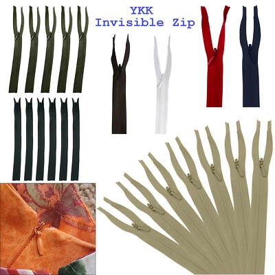 YKK Closed-ended Invisible Zips Metal Teeth Zipper for Clothing Handbags Jackets - Image 1 of 4