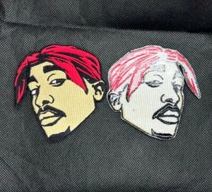 Tupac Shakur Patch - embroidered Red Bandana Poetic Justice Death Row Snoop Dogg - Picture 1 of 1