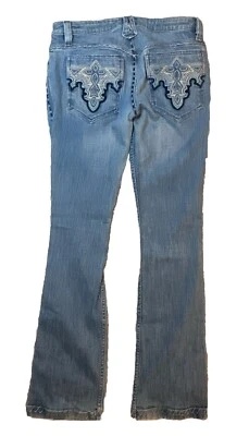 Pantalones de mezclilla vintage ANTIK para mujer ligeros lavado medio corte bootcut talla 29 X 32 Y2K ¡EXCELENTE ESTADO USADOS! Foto 1 de 4