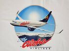 OFFICIAL ALOHA AIRLINES 'FLY ALOHA' CAMPAIGN T-SHIRT SIZE LARGE