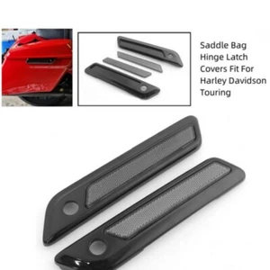 Saddle Bag Hinge Latch Covers Fit For Harley Touring Road Street Glide 2014-2023 - Picture 1 of 13