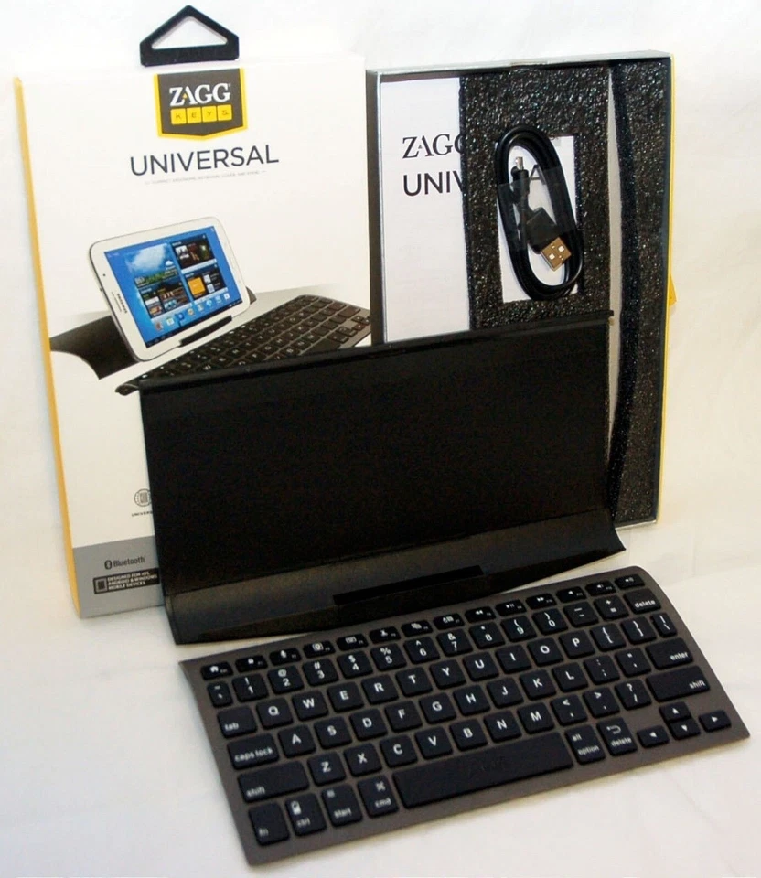 ZaggKeys Universal Tablet Bluetooth Folio Keyboard Stand 4 Apple iPad 2/3/4/Air - Image 1 of 4