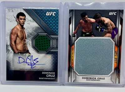 2020 Topps UFC Knockout Knockout Auto Relic Dominick Cruz + Jumbo Relic #4 - Image 1 of 2