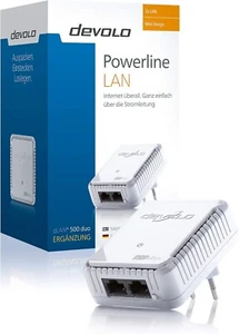 Devolo dLan 500 DUO mini Powerline Netzwerkadapter 500 Mbps Erweiterungsadapter - Bild 1 von 6